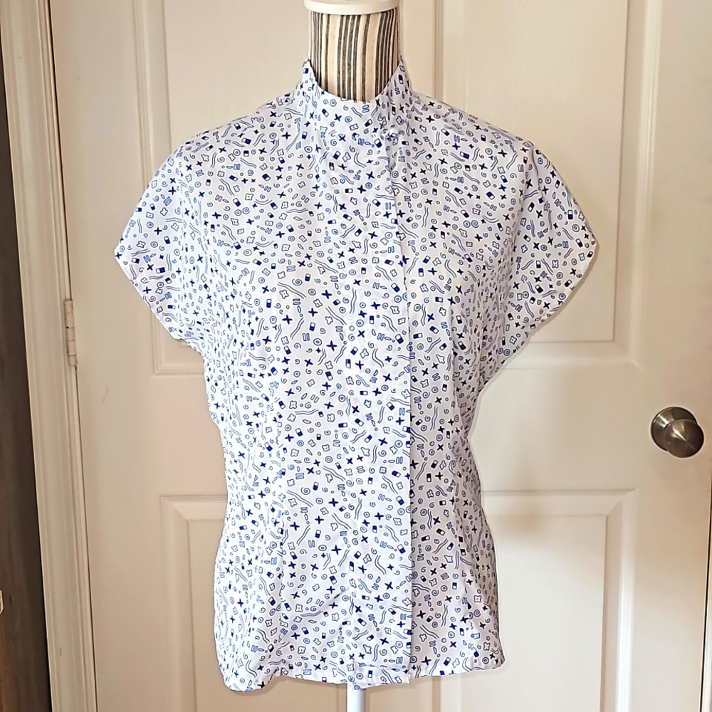 IMPRESSIONS Of California Vintage Hidden Button down front Blouse Size 12